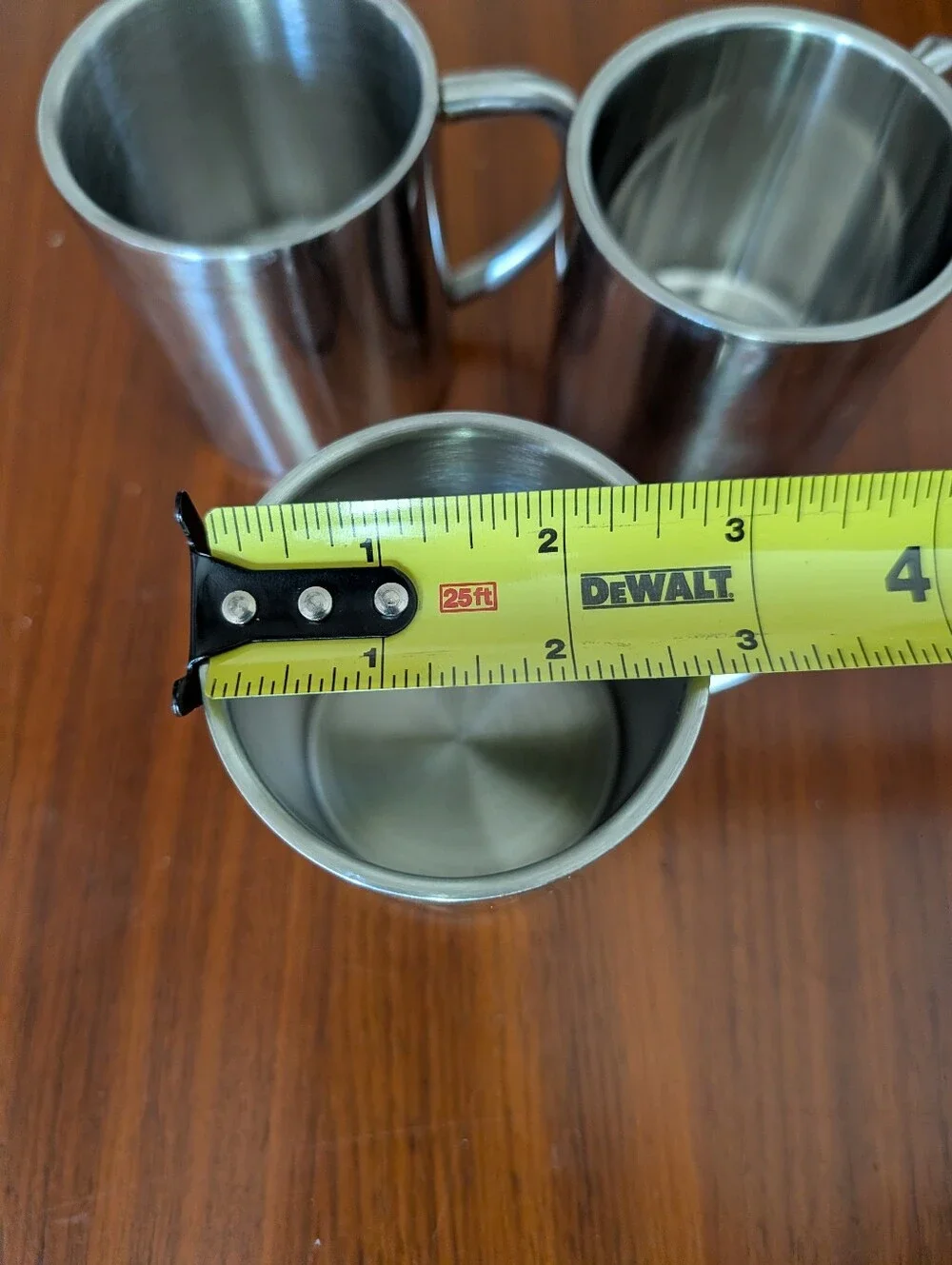 Double Wall Insulated Stainless Steel Coffee Mugs Set of 3